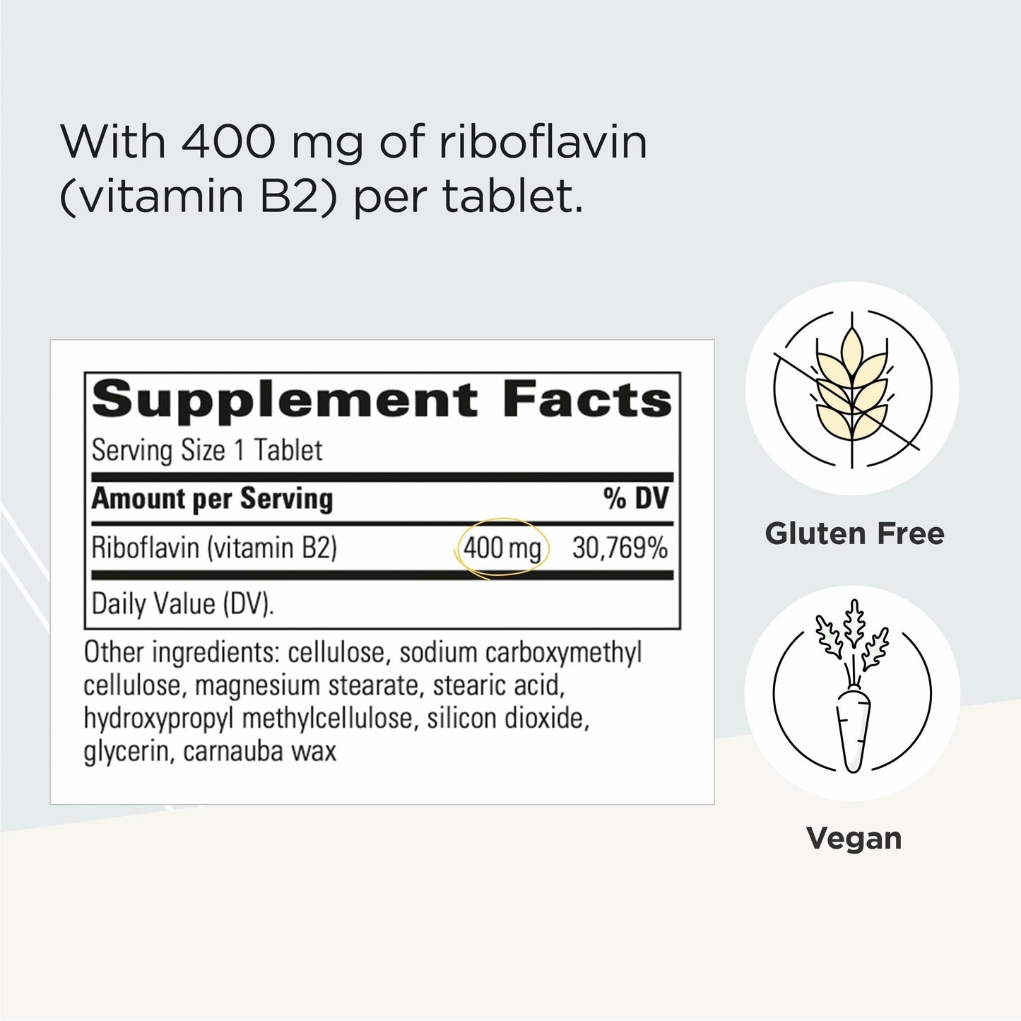 Riboflavin B2 – Integrative Therapeutics, 30 Count, Gluten-Free & Dairy-Free