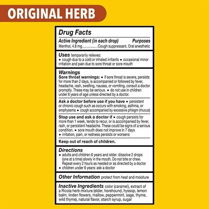 Ricola Sugar Free Herb with Stevia Drops 45g – Pack of 10 (Swiss)