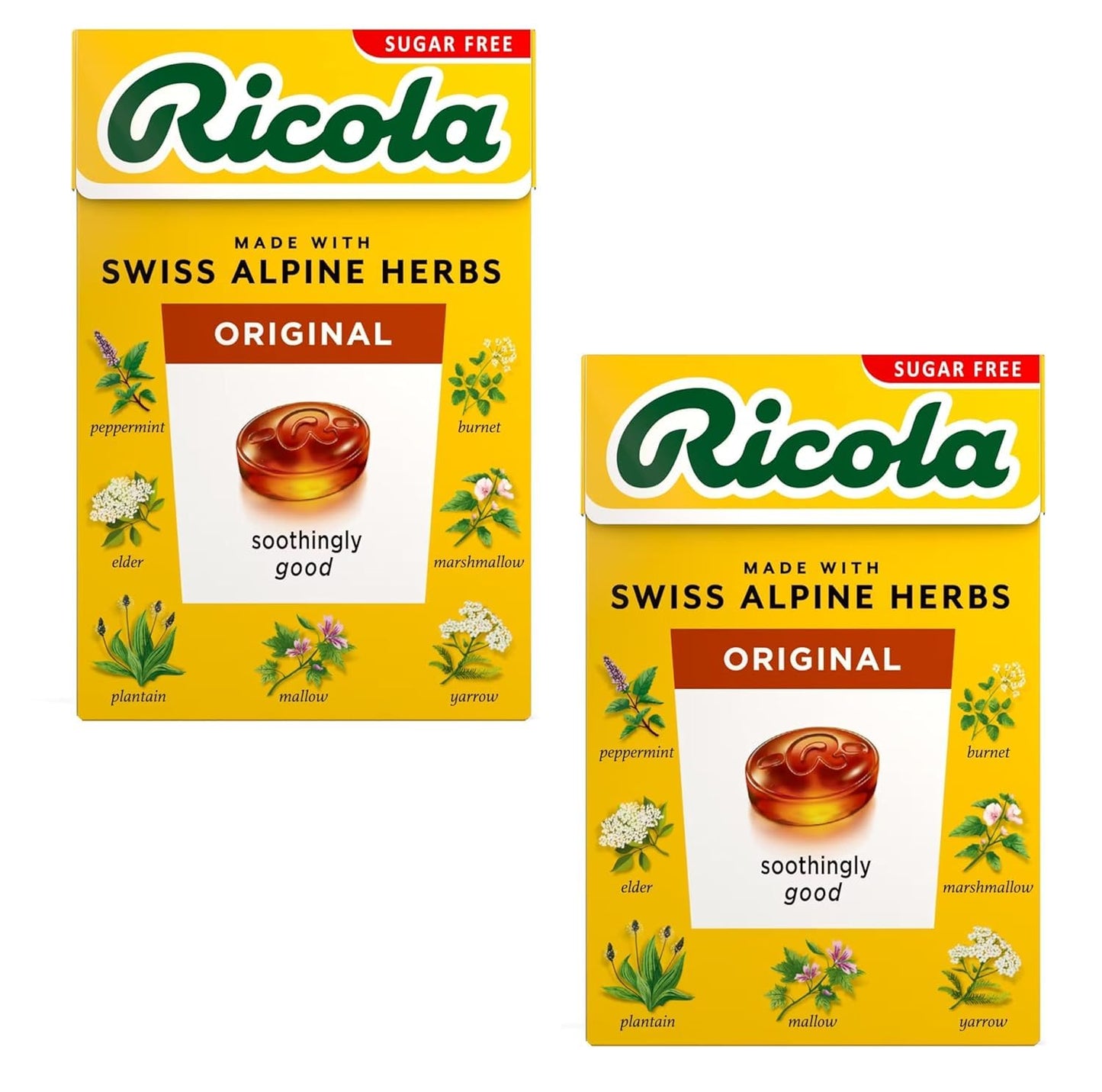 Ricola Sugar Free Herb with Stevia Drops 45g – Pack of 10 (Swiss)
