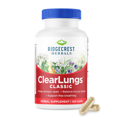 Clear Lungs Classic Red Label by RidgeCrest Herbals | 120 Capsules