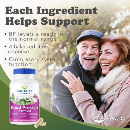 RidgeCrest Herbals Blood Pressure Formula | 12 Herbs, 120 Count