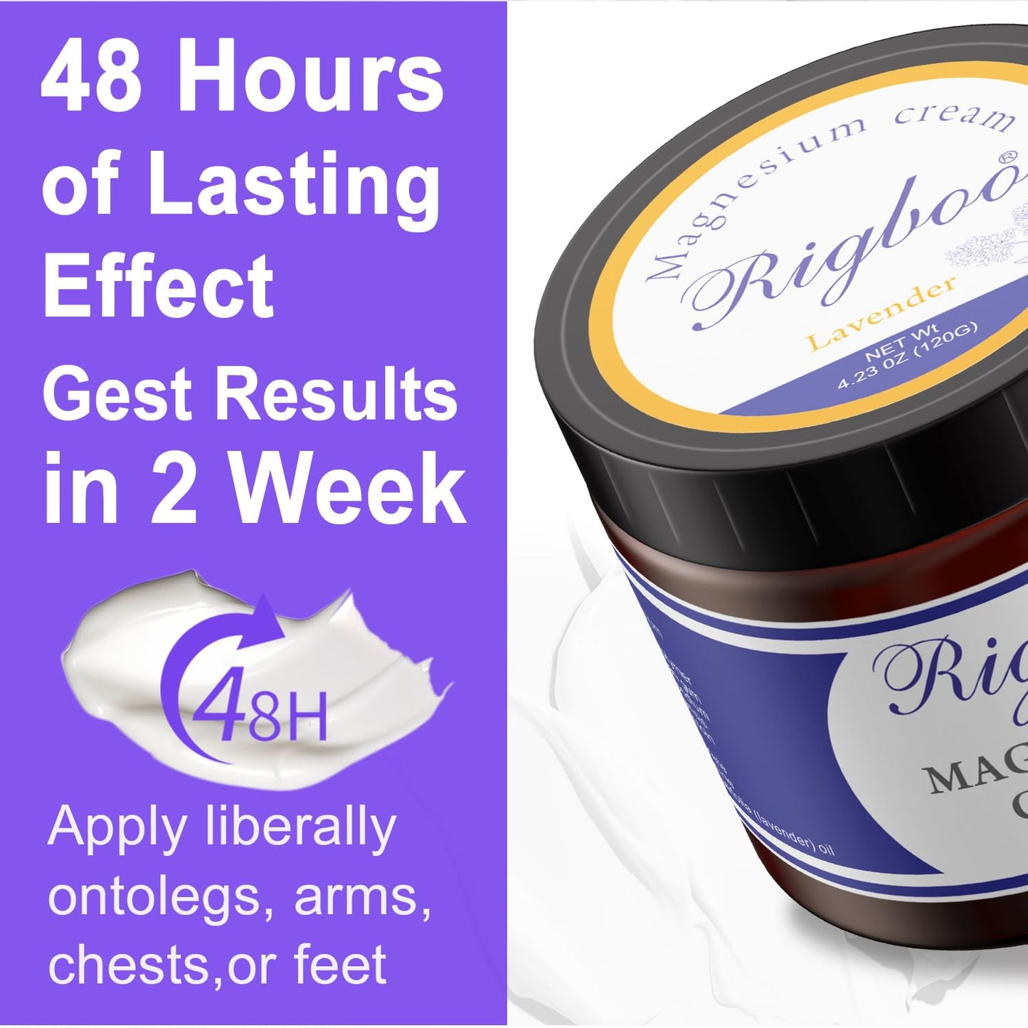 RIGBOO Magnesium Lotion – Sleep & Muscle Relief (Lavender)