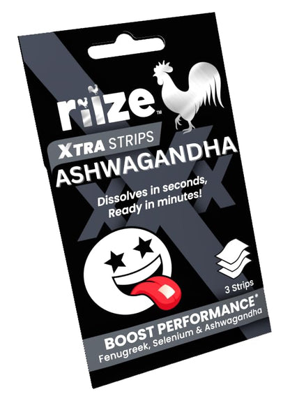 Riize Xtra Strips – Fast-Dissolving Oral Strips with Ashwagandha & Fenugreek