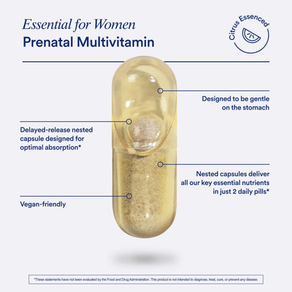 Ritual Essential for Women Prenatal Multivitamin – Vegan, Non-GMO, Citrus, 30 Days