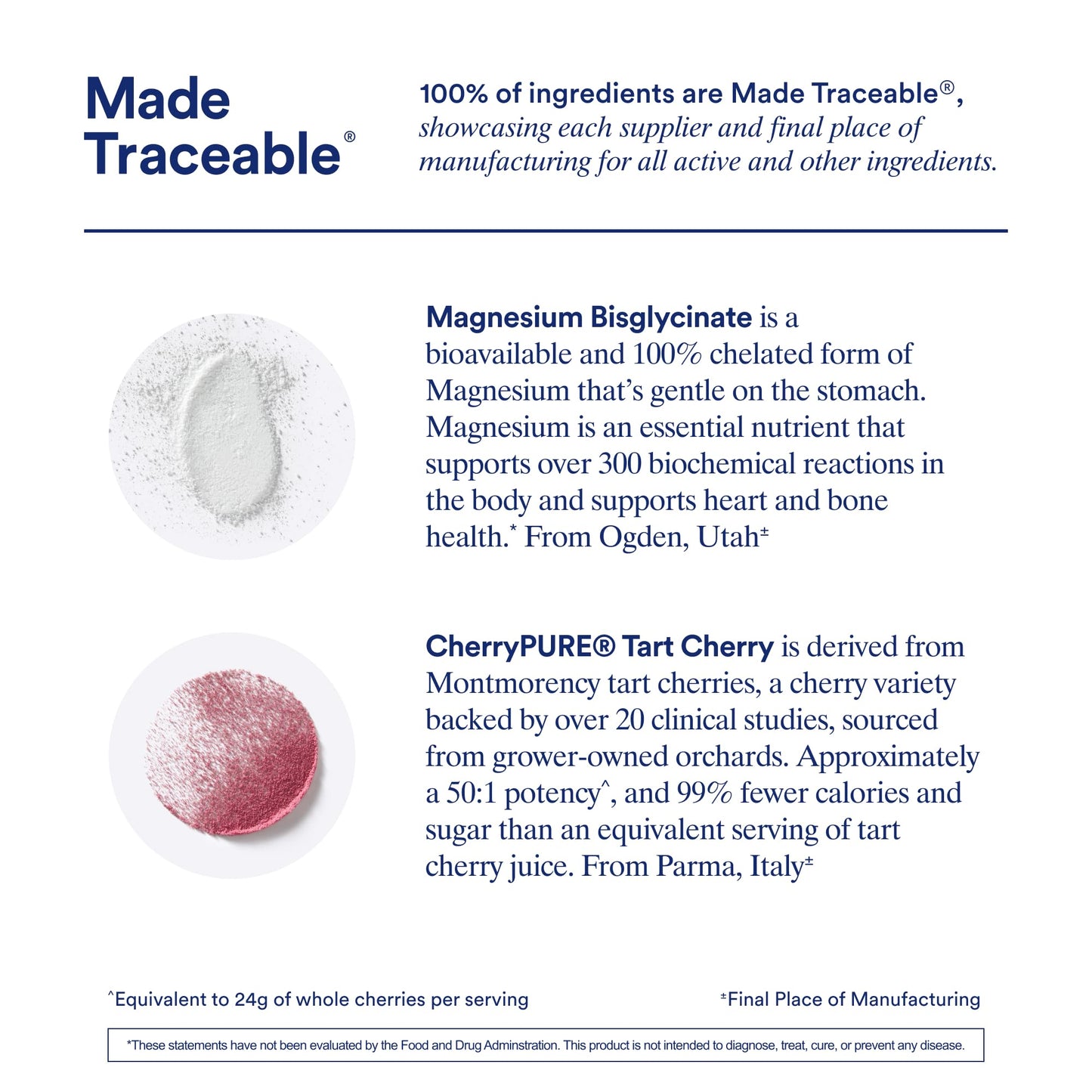 Ritual Magnesium+ Drink Mix: Tart Cherry & Gentle Magnesium Bisglycinate | 30 Servings