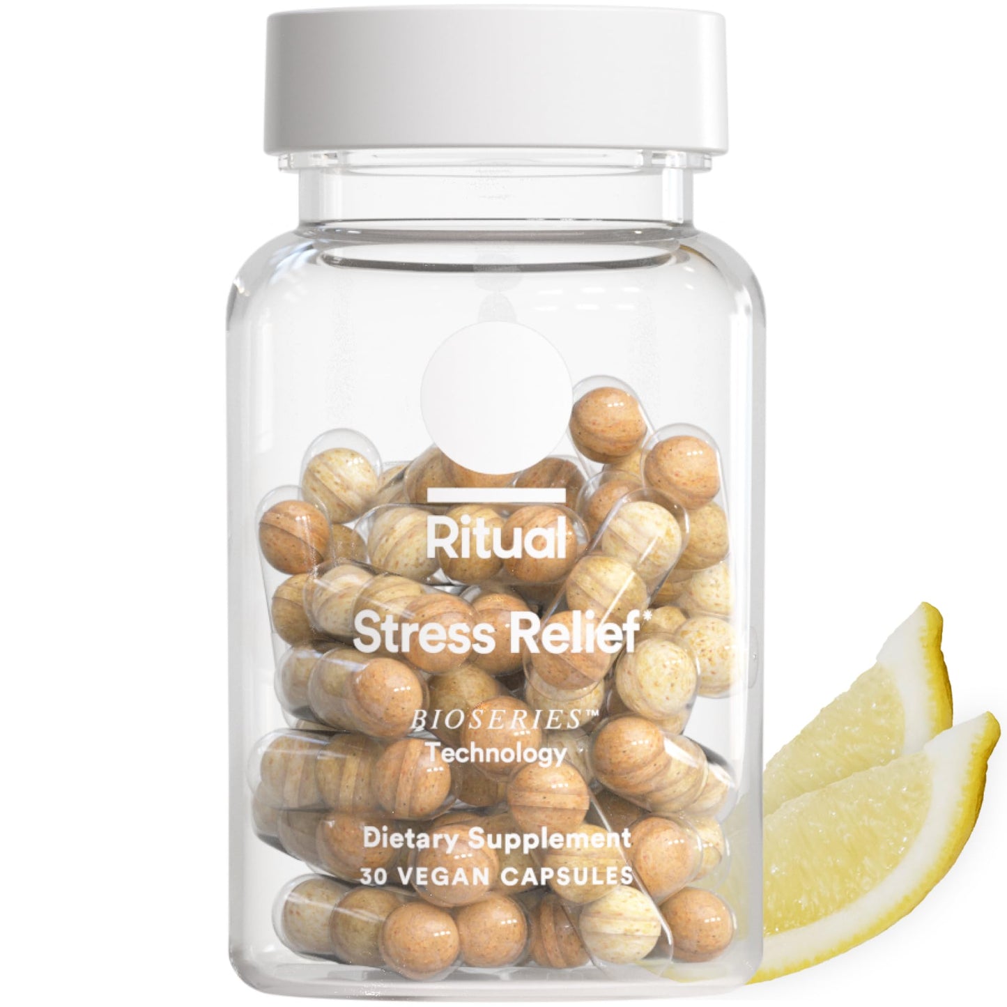 Ritual Stress Relief Supplement – BioSeries Ashwagandha, L-Theanine & Saffron, 8-Hour Release