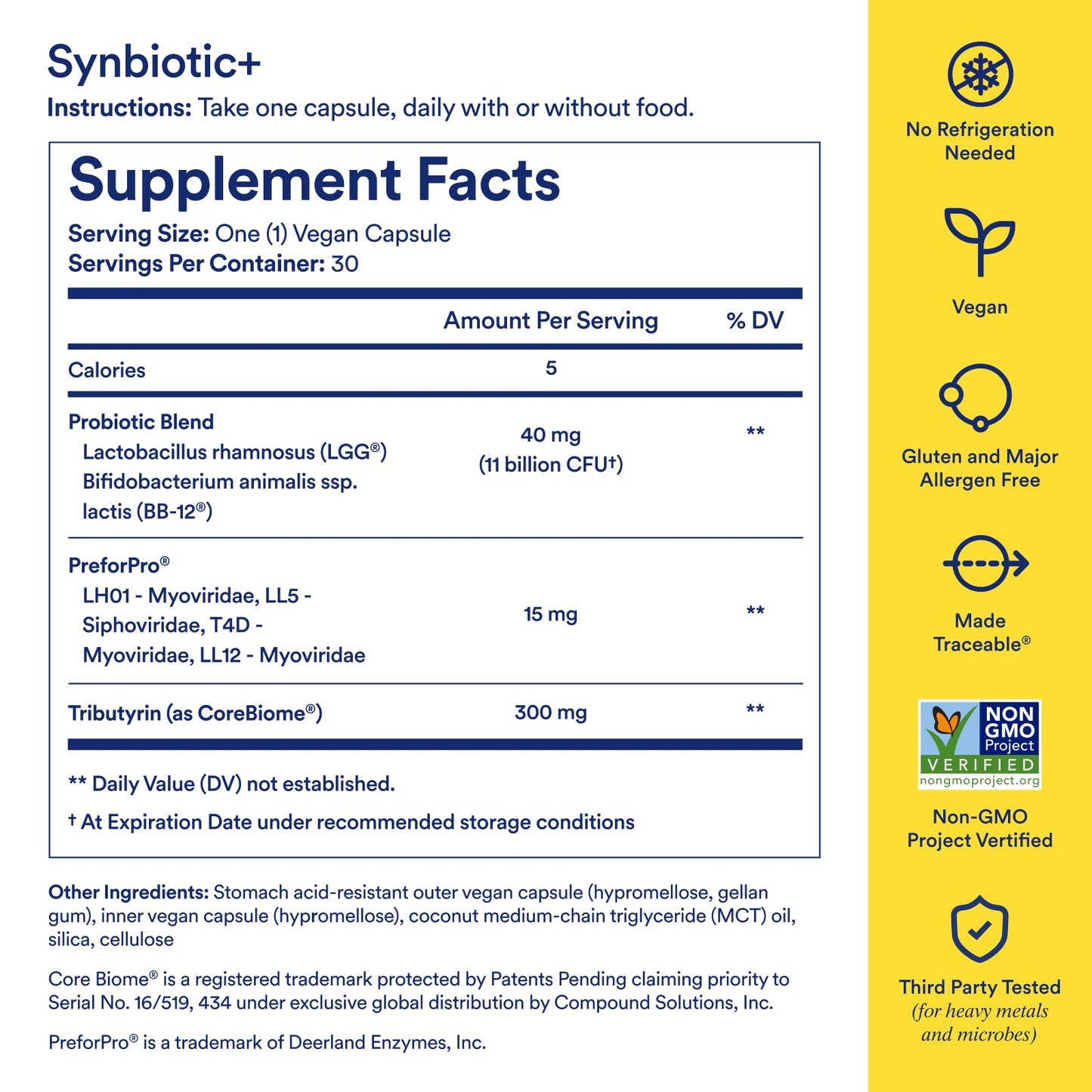 Ritual Synbiotic+ Probiotic, Prebiotic & Postbiotic 3-in-1 – Vegan Delayed-Release Capsule, 30-Day