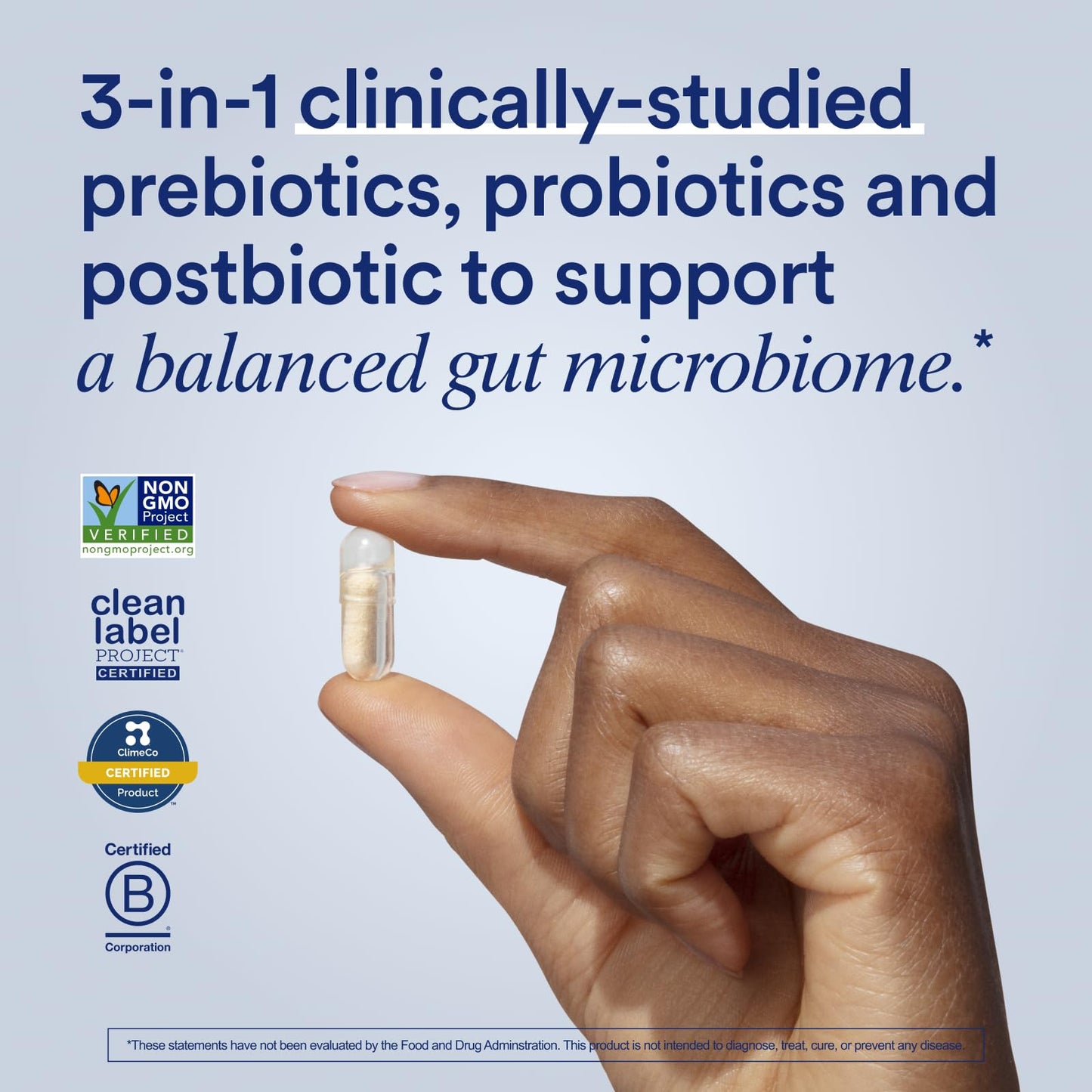 Ritual Synbiotic+ Probiotic, Prebiotic & Postbiotic 3-in-1 – Vegan Delayed-Release Capsule, 30-Day