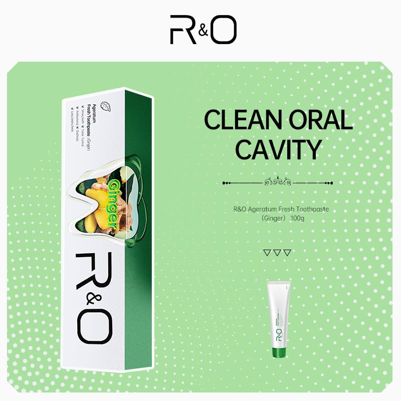 R&O Ginger Mint Fresh Toothpaste 3.53 oz – Fresh Breath & Plaque Removal