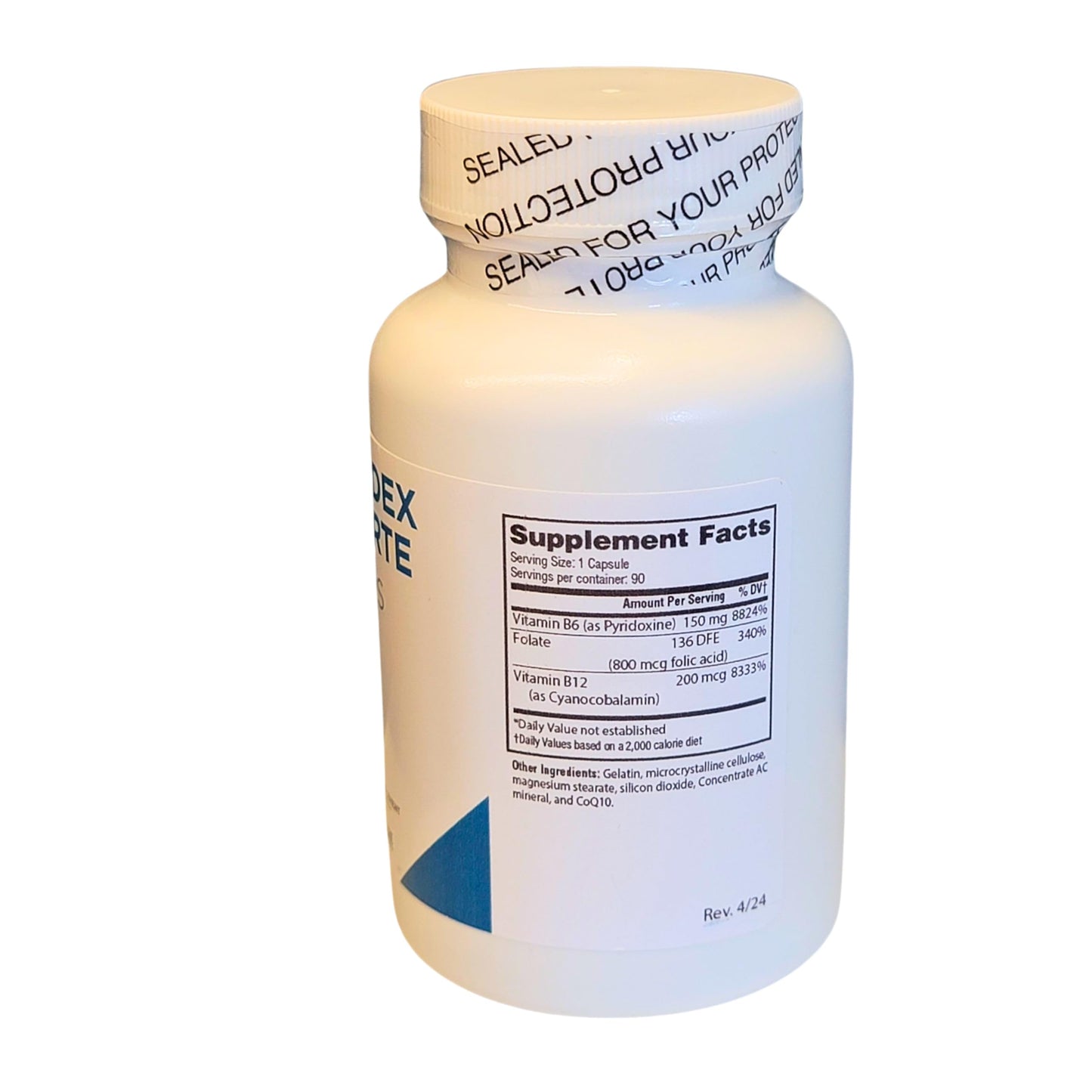 Rodex Forte - Time Released 90 Blue Capsules (B6, B12, Folic Acid) | Legere Pharmaceuticals