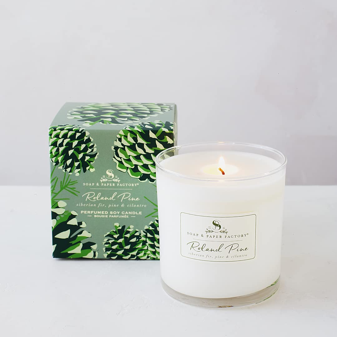 Roland Pine 9.5 oz Large Soy Candle | Soap & Paper Factory
