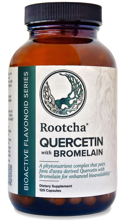 Rootcha Quercetin with Bromelain – 120 Capsules | Bioactive Fava d'anta Quercetin + Bromelain