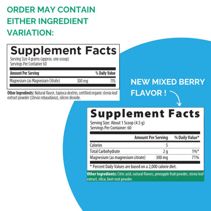 Rootcology Magnesium Citrate Powder 270g (60 Servings) – Mixed Berry | Dr. Izabella Wentz