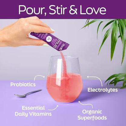 Root'd Prenatal Multivitamin Powder — 25 Vitamins & 3x Electrolytes, Folate, Iron, D3, 7 Superfoods & Probiotics | Sugar-Free | 24 Packets