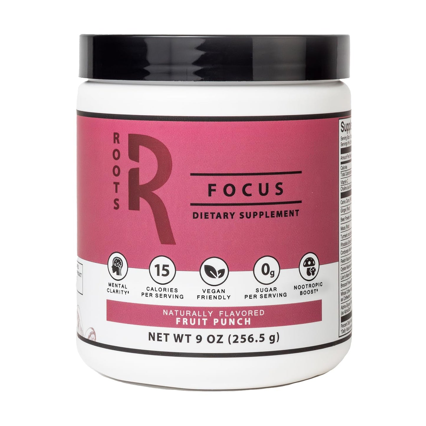 Roots Focus Nootropic Brain Supplement by Silver Star Nutrition – Fruit Punch, 50 Servings