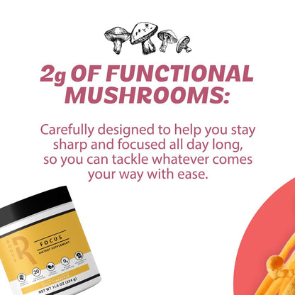 Roots Focus Nootropic Brain Supplement - Spicy Pineapple (50 Servings) | Silver Star Nutrition