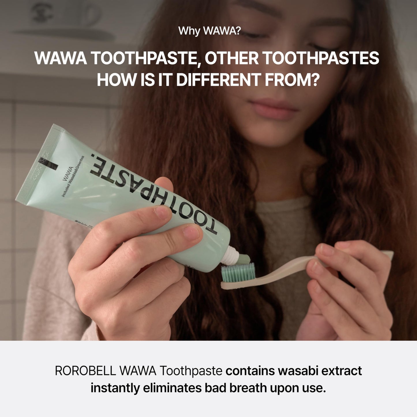 ROROBELL Wawa Toothpaste with Wasabi – Peppermint, Bad Breath, Sensitivity & Gum Health | Pack of 5