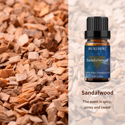 Rose and Sandalwood Essential Oil Gift Set – 100% Pure, Undiluted, Natural, Organic Aromatherapy, 10MLx2