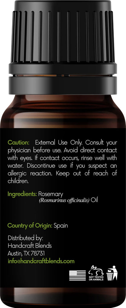 Handcraft Blends Rosemary Essential Oil – 0.33 Fl Oz | 100% Pure & Natural, Premium Grade