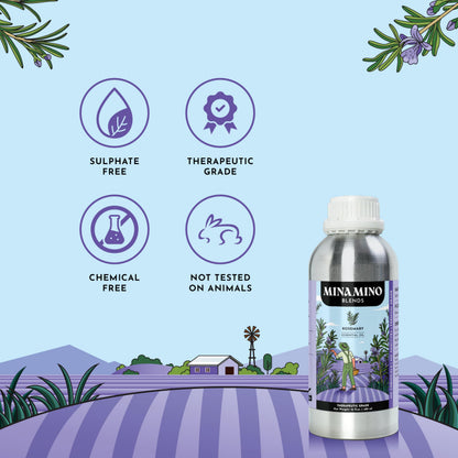 Rosemary Essential Oil 16 oz | 100% Pure & Natural | Aromatherapy & Diffuser | Minamino Blends
