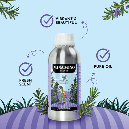 Rosemary Essential Oil 16 oz | 100% Pure & Natural | Aromatherapy & Diffuser | Minamino Blends