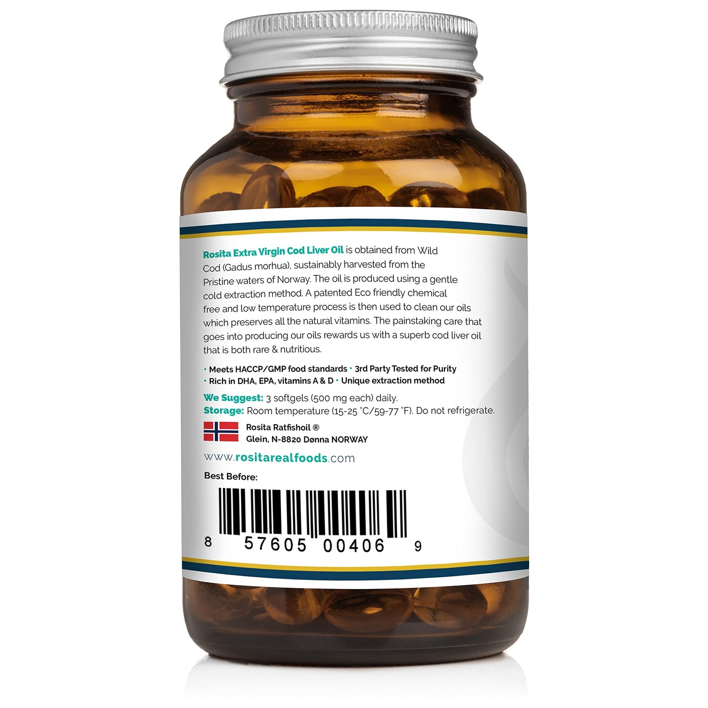 Rosita Extra Virgin Cod Liver Oil Softgels – 90 Count | Rosita Real Foods