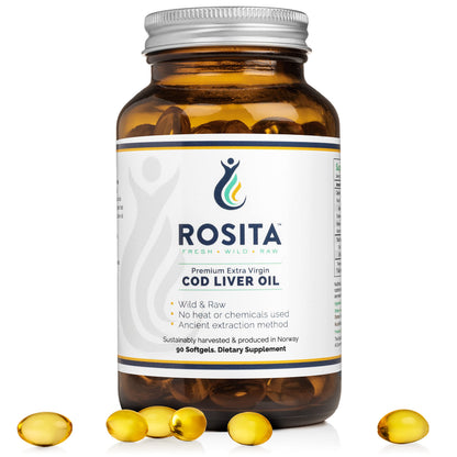 Rosita Extra Virgin Cod Liver Oil Softgels – 90 Count | Rosita Real Foods