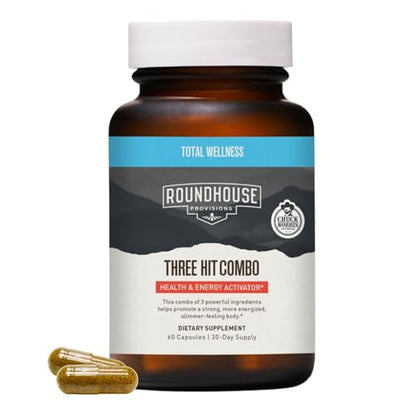 ROUNDHOUSE PROVISION Three Hit Combo – Fat Burner, Energy & Wellness (60 Capsules)