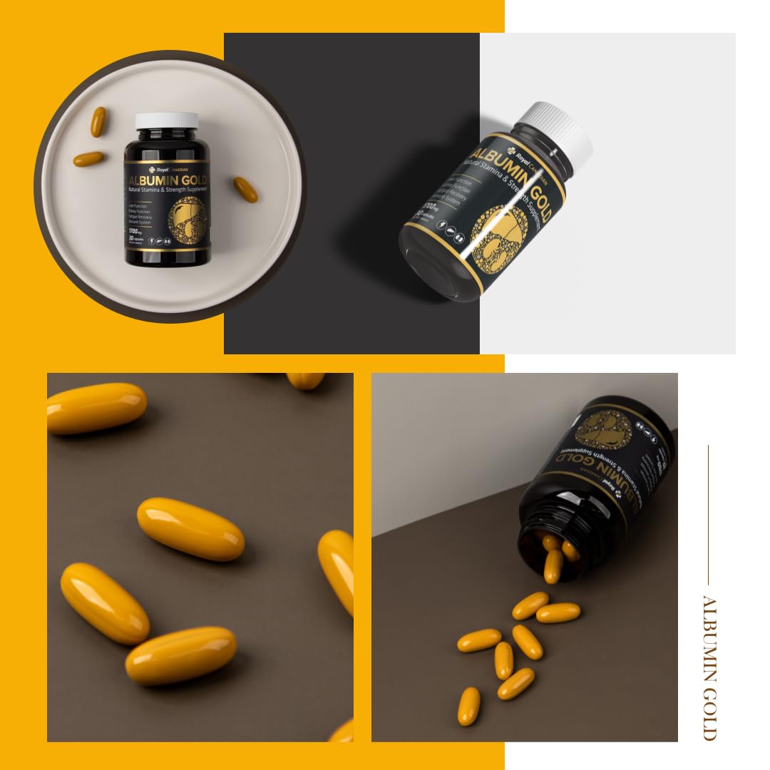 Royal Canadian Albumin Gold 1700mg – Liver & Kidney Support (30 x 1700mg Capsules)