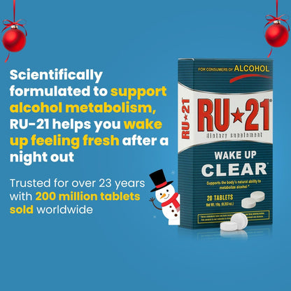 RU-21 Night-After Recovery Supplement | Feel Better Next Day & Liver Support | Made in USA