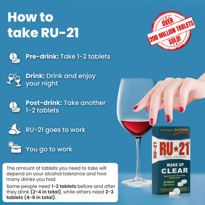 RU-21 Night-After Recovery Supplement | Feel Better Next Day & Liver Support | Made in USA