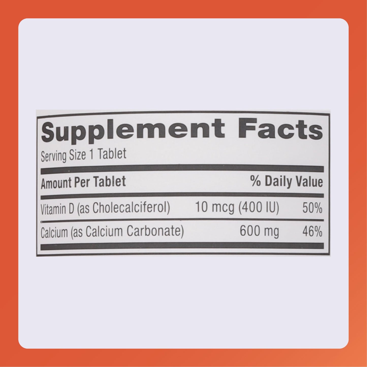 Rugby 600 mg Calcium Tablets with Vitamin D3 (400 IU) – 150 Tablets
