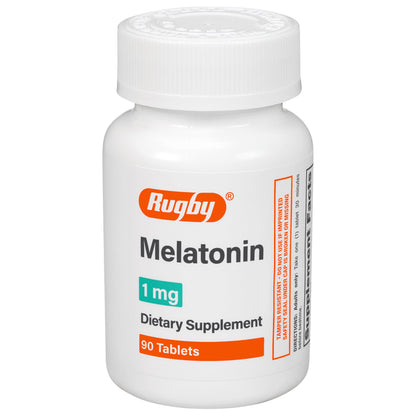 Rugby Melatonin 1mg Tablets - Dietary Supplement - 90 Count