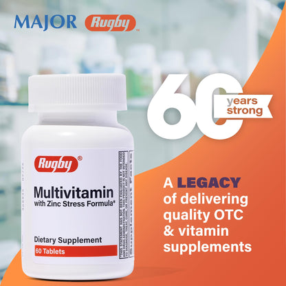 Rugby Multivitamin with Zinc Stress Formula - 60 Tablets