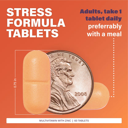 Rugby Multivitamin with Zinc Stress Formula - 60 Tablets