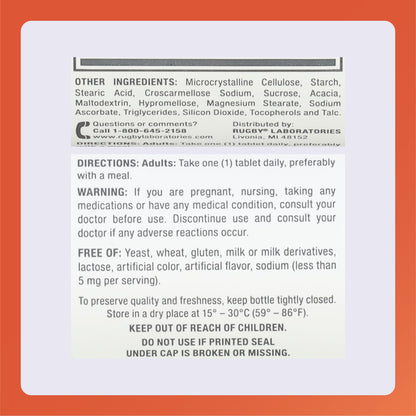 Rugby Vitamin D3 1000 IU (25 mcg) – 100 Tablets | Dietary Supplement