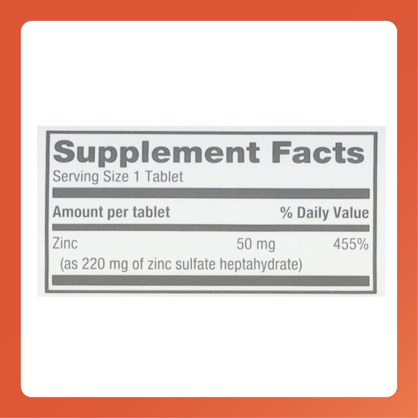 Rugby Zinc Sulfate 220 mg Tablets – 100 Count (2 Pack) – Dietary Supplement
