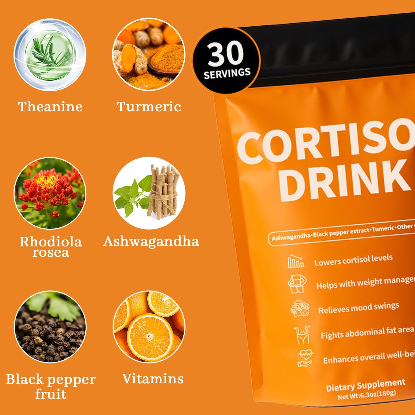 Rulinal Cortisol Drink Powder | Balance Stress & Enhance Focus for Women