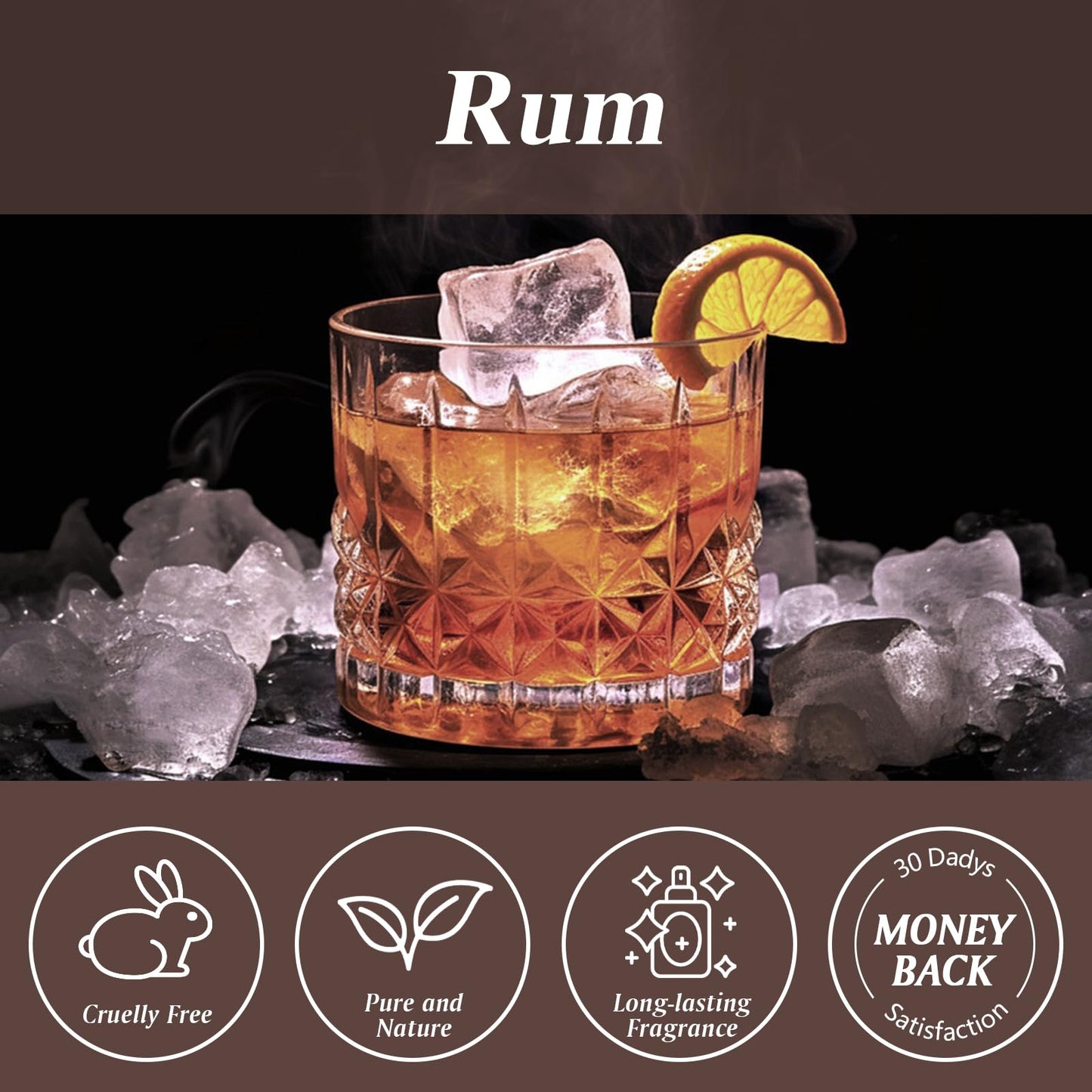 Rum Fragrance Oil 100ml (3.38 FL OZ) – Aromatherapy Diffuser Oil, Massage & Soap & Candle Making