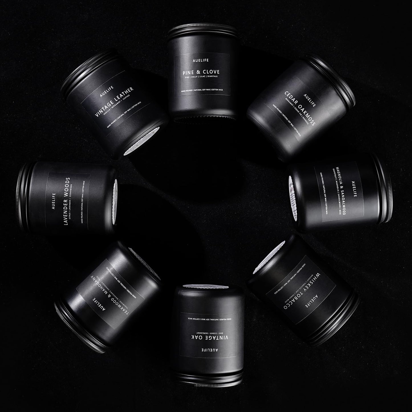 Rum & Oak Candle - Masculine Soy Candle in Black Jar (7oz)