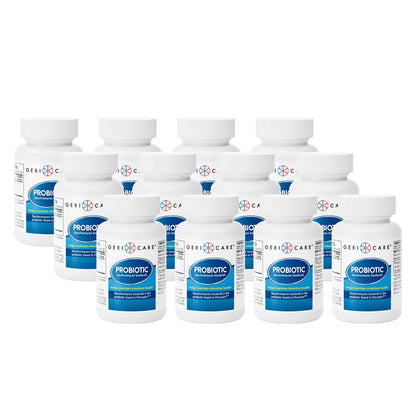 Saccharomyces boulardii Probiotic 500mg for Digestive Health – Women & Men | Compare to Florastor (50 Capsules) – 12 Pack