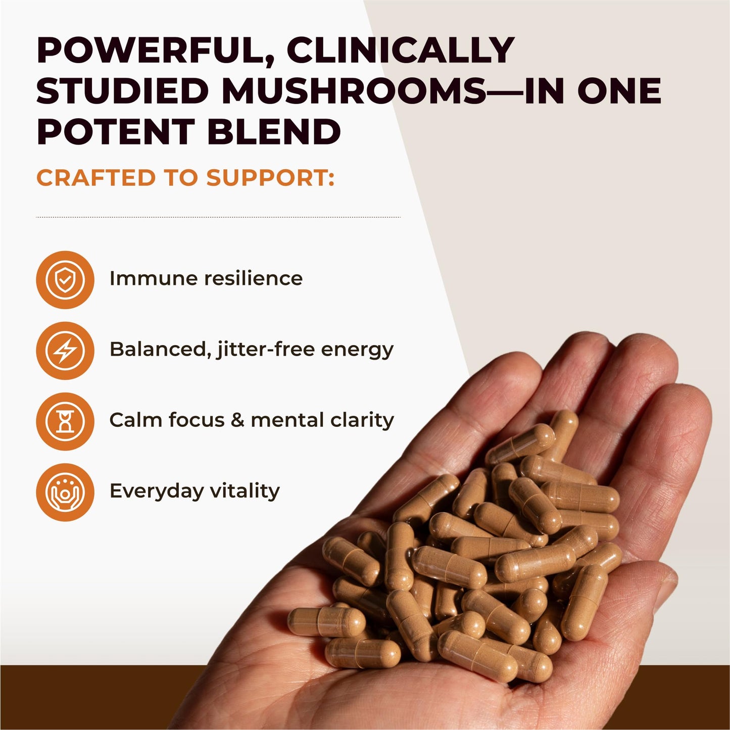 Naturealm Sacred 7 Mushroom 7-in-1 Blend Capsules – 60 Day Supply | Organic Fruiting Body Extract