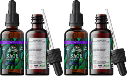 Sage Extract – Natural Dried Sage Supplement (Salvia officinalis) – Organic, Non-GMO – Made in USA – 2 oz (Pack of 2)