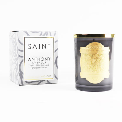 Saint Anthony of Padua Scented Candle with Prayer Coin – Finding Love & Lost Articles | 80-Hour Soy Coconut Aromatherapy (Special Edition)
