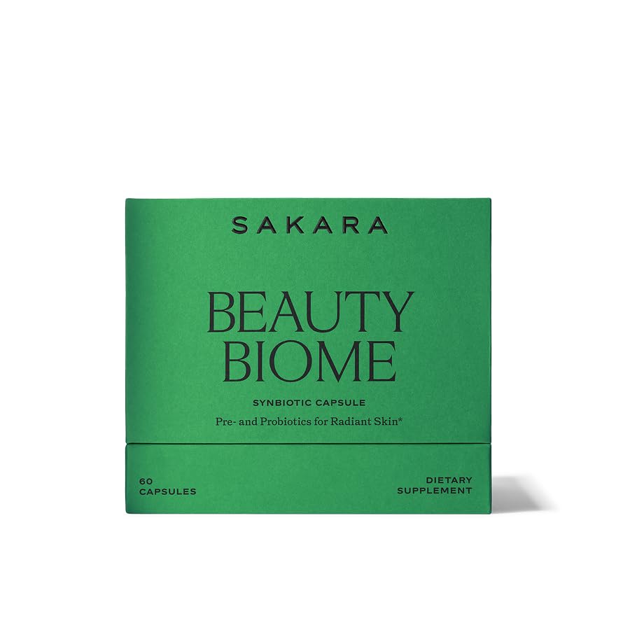 SAKARA Beauty Biome – Daily Synbiotic for Skin & Gut Health (60 Capsules)