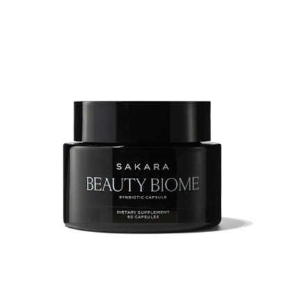 SAKARA Beauty Biome – Daily Synbiotic for Skin & Gut Health (60 Capsules)