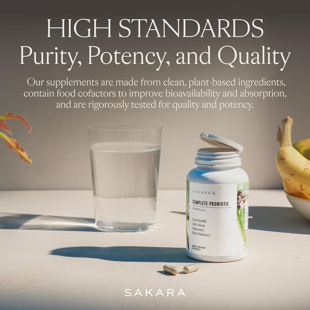 SAKARA Complete Probiotic – 3B CFU Daily Probiotics for Women, 180 Capsules