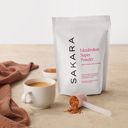 SAKARA Metabolism Super Powder – Appetite Control, Weight Management, Chocolate Flavor | Vegan & Non-GMO | 24 Servings