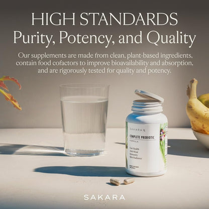 SAKARA Complete Probiotic – 3B CFU Daily Probiotics for Women, 180 Capsules
