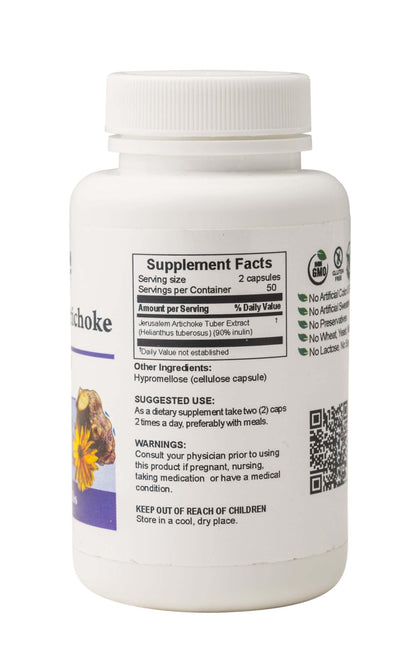 Salem Botanical Nutritional Supplement Capsules, Jerusalem Artichoke, 100 Count